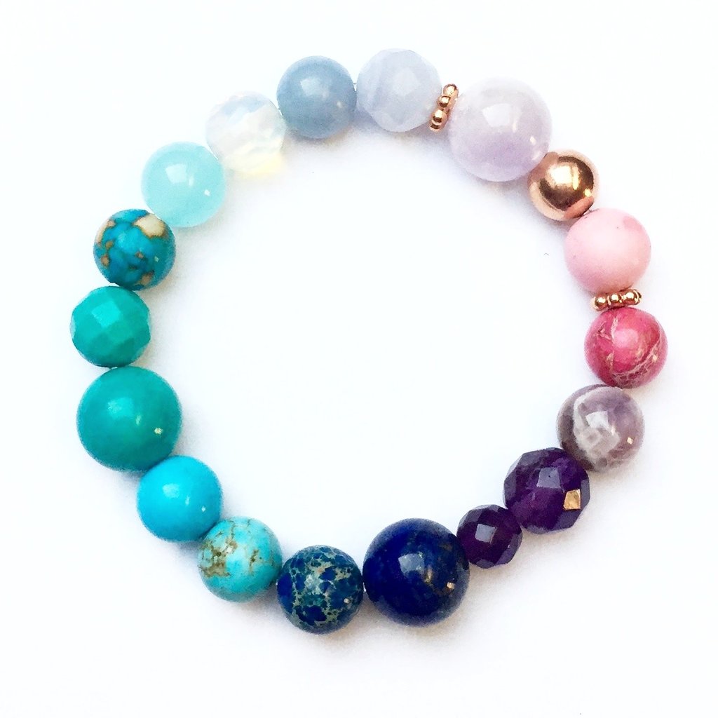 Rainbow Mermaid Beaded LV Bracelet – Tootsie Lou's Boutique